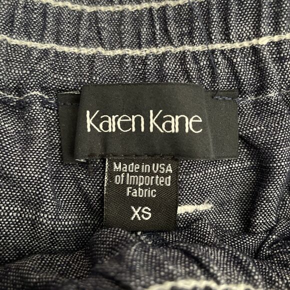 Karen Kane XS Wide Leg Pants Linen Blend High Rise Womens Extra Small NWT - Picture 5 of 11